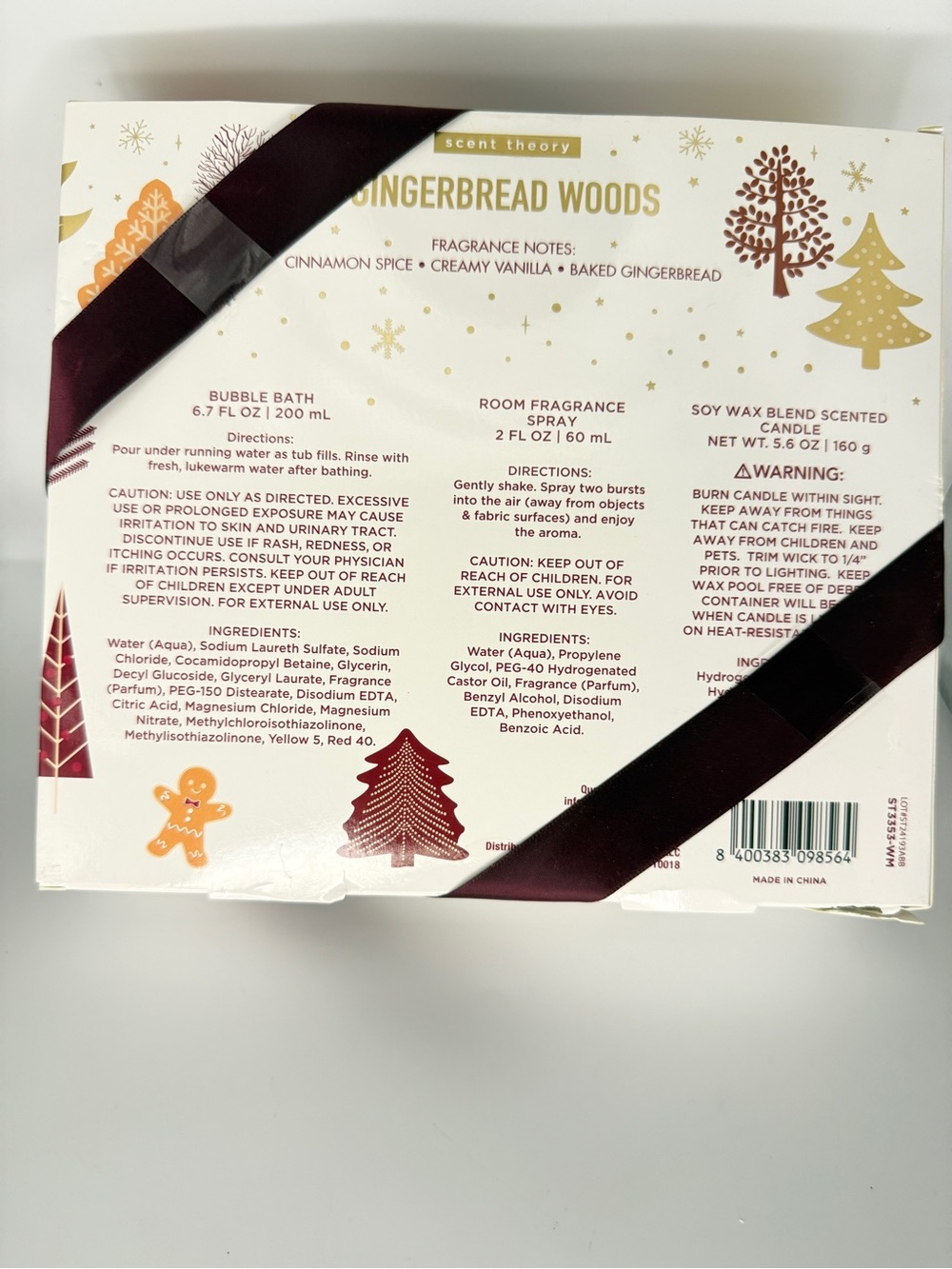 Gingerbread Woods Bath & Body Gift Set - Red - Picture 2 of 2